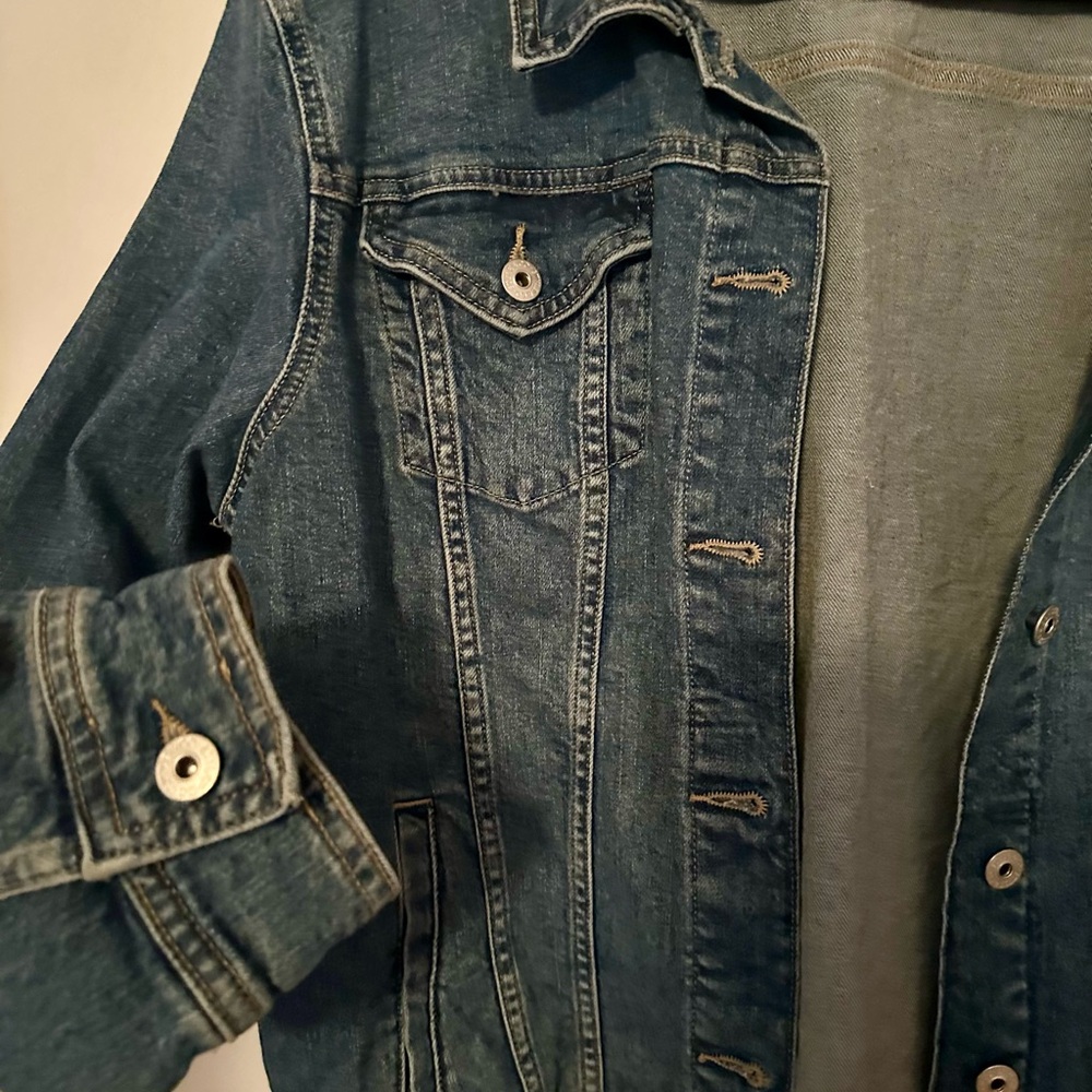 Style & Co Women’s Blue Denim Trucker Jean Jacket, XXL - Like New - Picture 4 of 9
